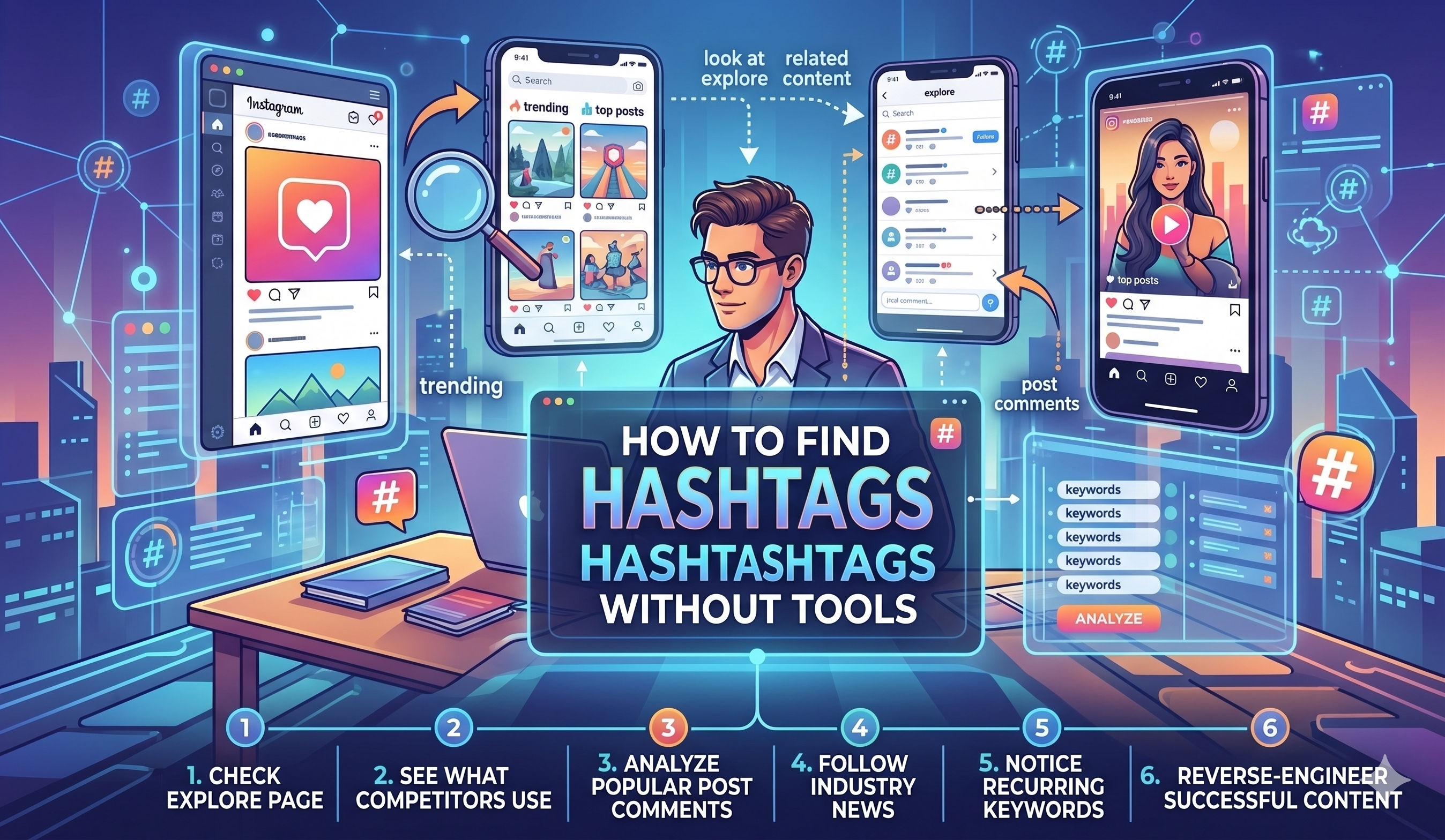 How to Find Trending Hashtags Without Tools ?